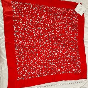 Hermes Red Berries Silk Scarf